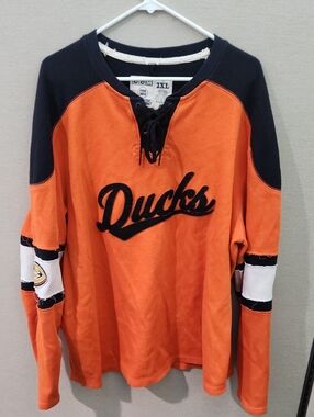 CCM Anaheim Ducks Long Sleeve Shirt Size 2XL